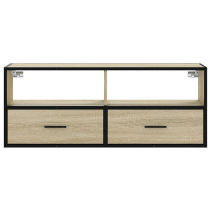 Mobile TV Rovere Sonoma 100x31x39,5cm Legno Multistrato Metallo