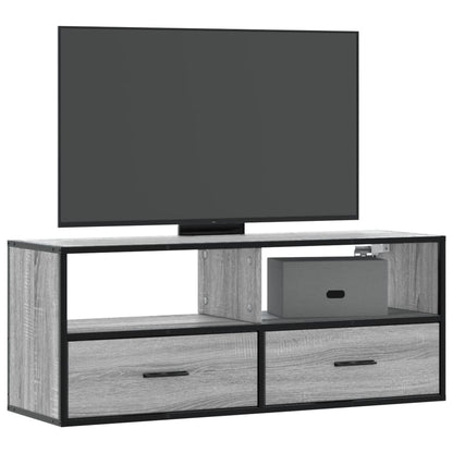 Mobile TV Grigio Sonoma 100x31x39,5cm Legno Multistrato Metallo