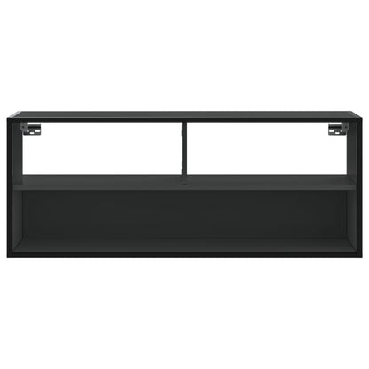 Mobile Porta TV Nero 100x31x39,5 cm in Truciolato e Metallo