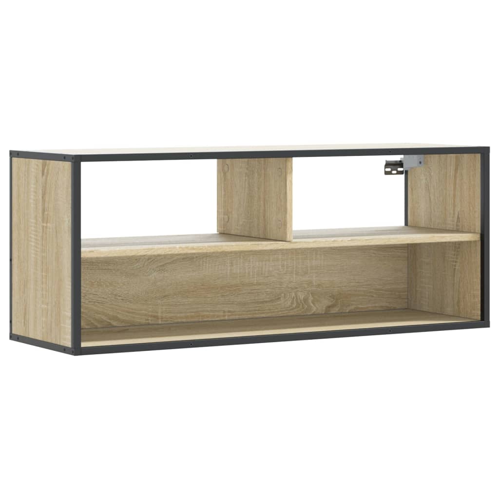 Mobile TV Rovere Sonoma 100x31x39,5cm Legno Multistrato Metallo