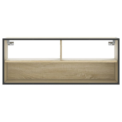 Mobile TV Rovere Sonoma 100x31x39,5cm Legno Multistrato Metallo