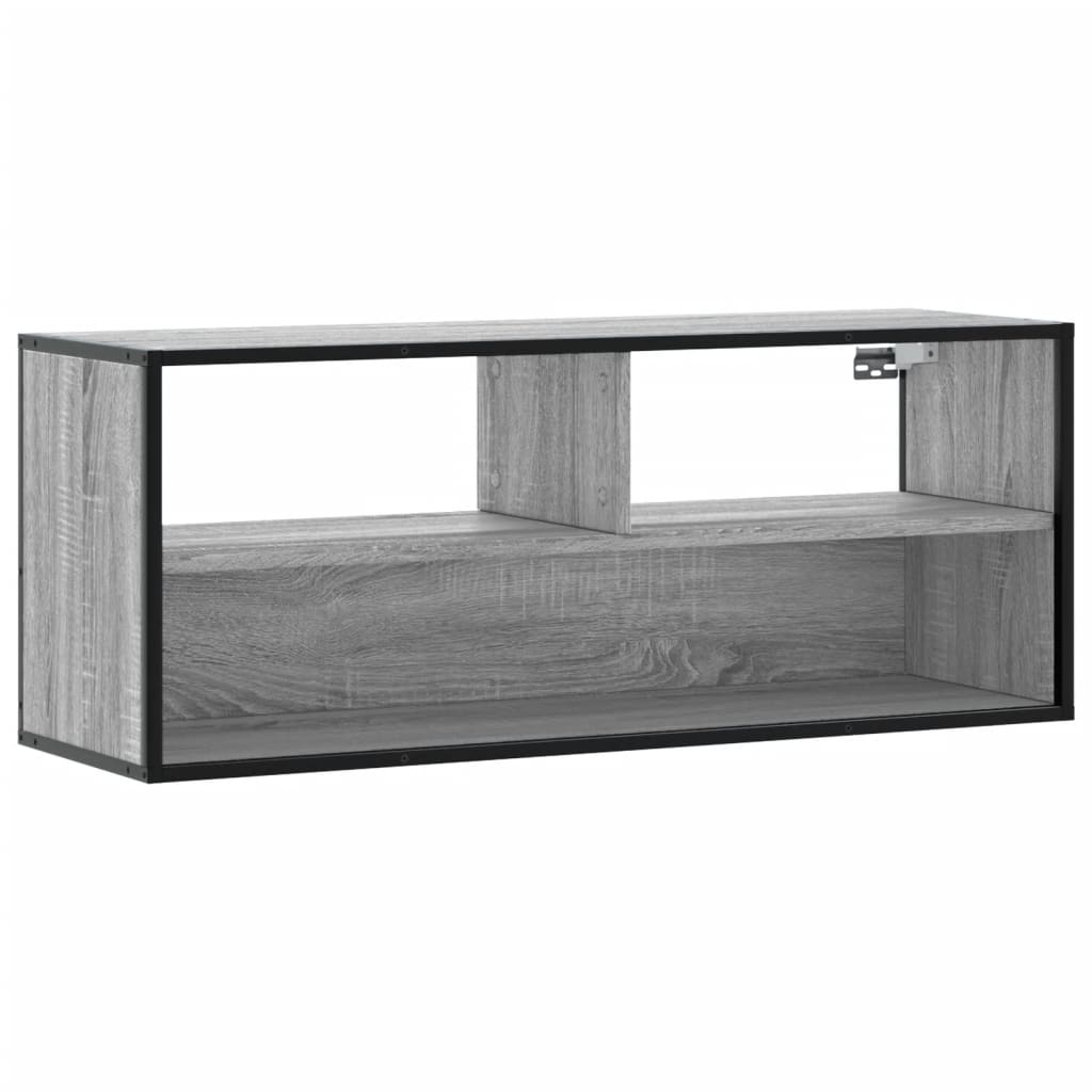 Mobile TV Grigio Sonoma 100x31x39,5cm Legno Multistrato Metallo