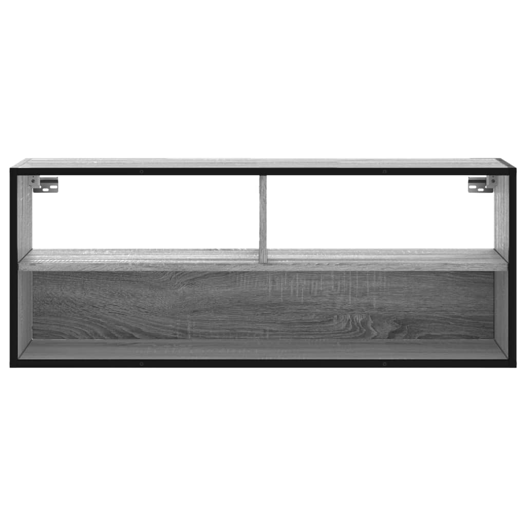Mobile TV Grigio Sonoma 100x31x39,5cm Legno Multistrato Metallo