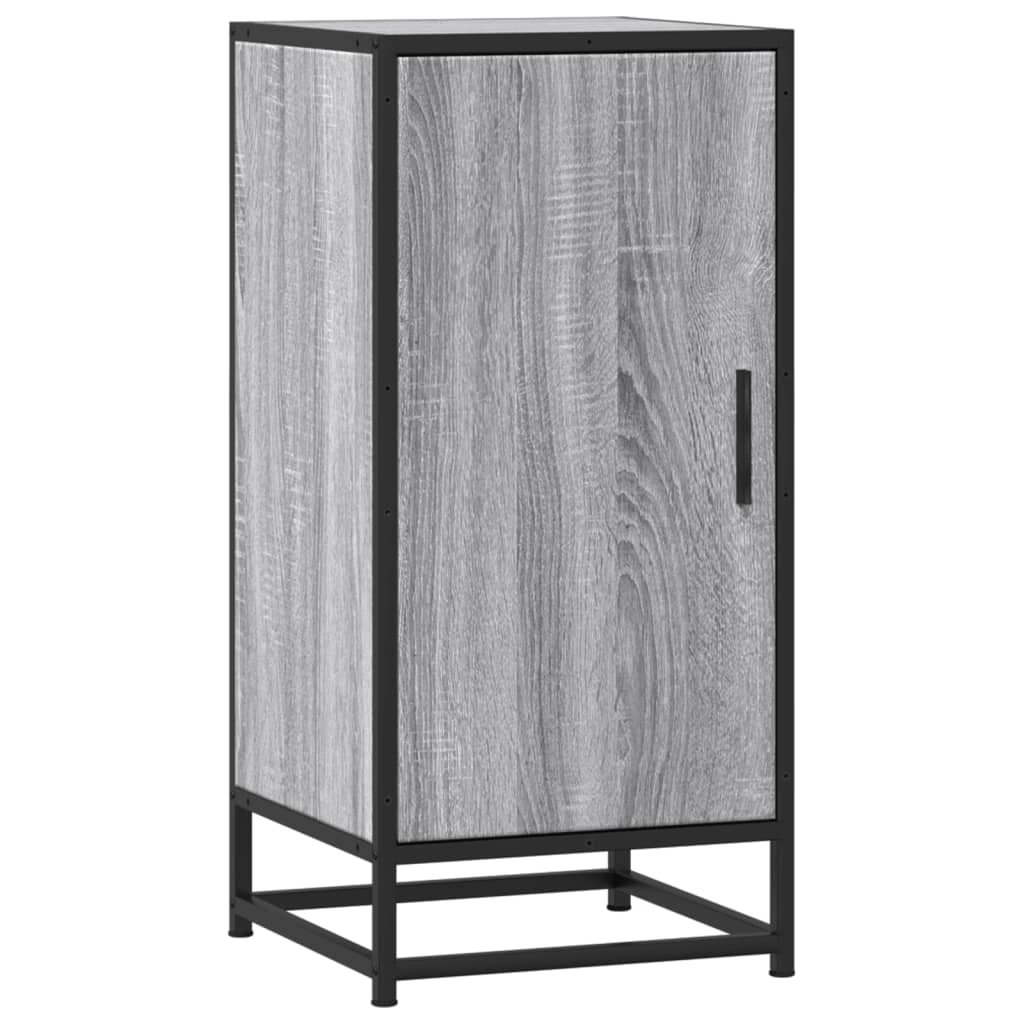 Credenza Grigio Sonoma 35,5x35x76 cm in Truciolato e Metallo