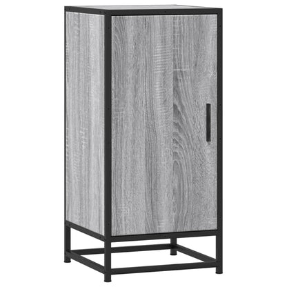 Credenza Grigio Sonoma 35,5x35x76 cm in Truciolato e Metallo
