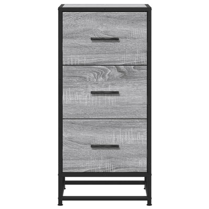 Credenza Grigio Sonoma 35,5x35x76 cm in Truciolato e Metallo