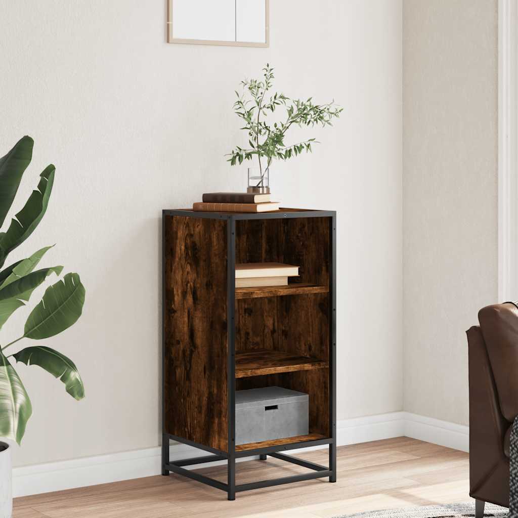Credenza Rovere Fumo 35,5x35x76 cm in Truciolato