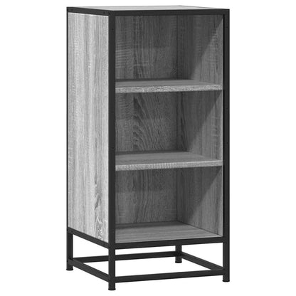 Credenza Grigio Sonoma 35,5x35x76 cm in Truciolato e Metallo