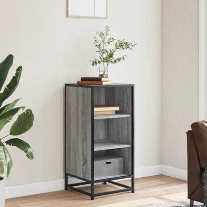 Credenza Grigio Sonoma 35,5x35x76 cm in Truciolato e Metallo