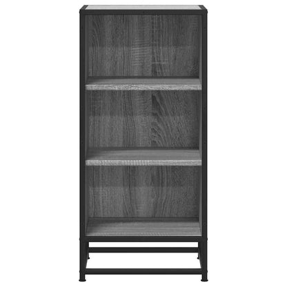 Credenza Grigio Sonoma 35,5x35x76 cm in Truciolato e Metallo
