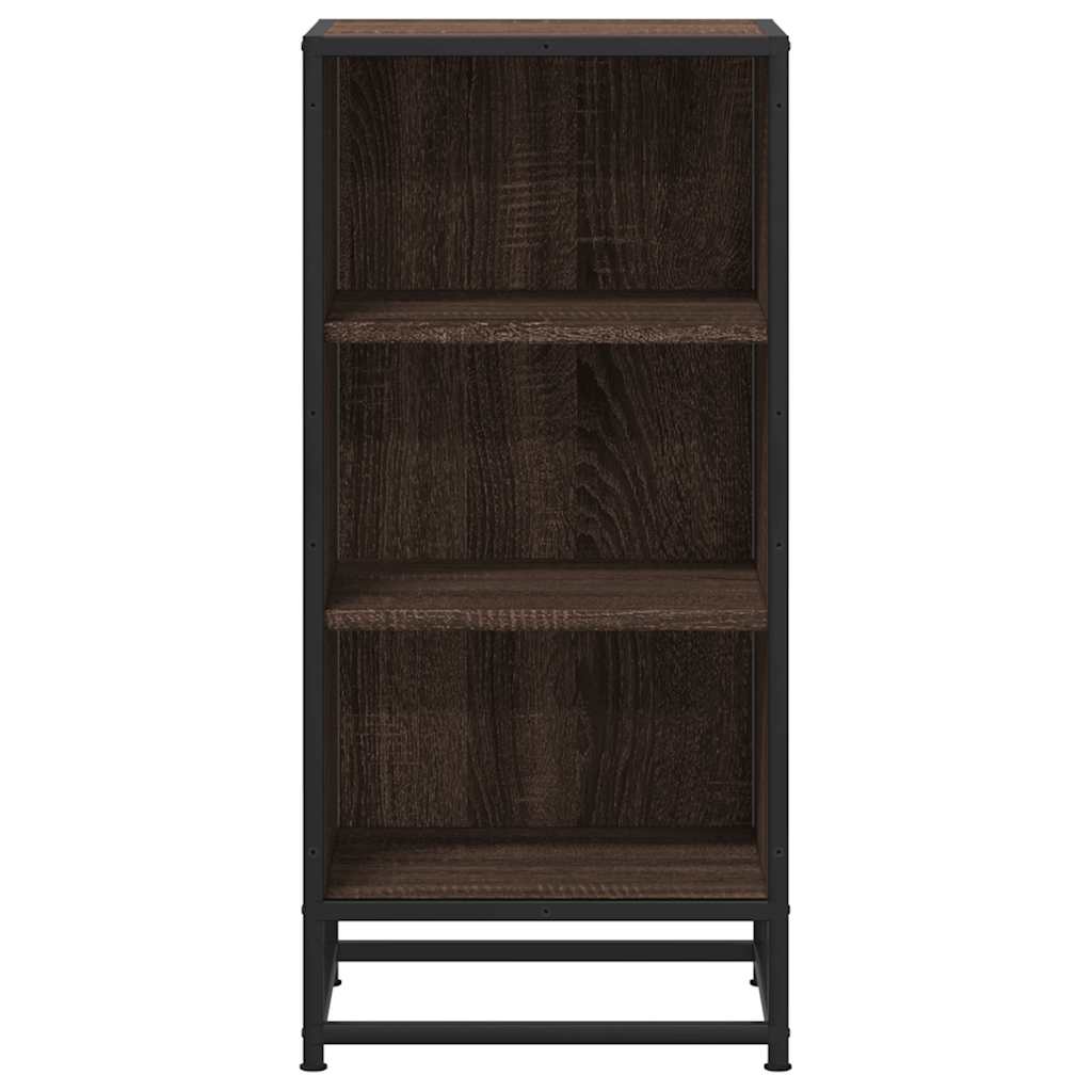 Credenza Rovere Marrone 35,5x35x76 cm in Truciolato e Metallo