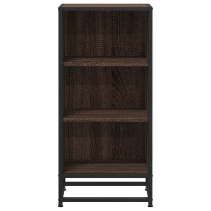 Credenza Rovere Marrone 35,5x35x76 cm in Truciolato e Metallo