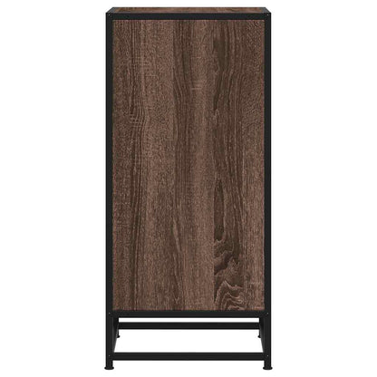 Credenza Rovere Marrone 35,5x35x76 cm in Truciolato e Metallo