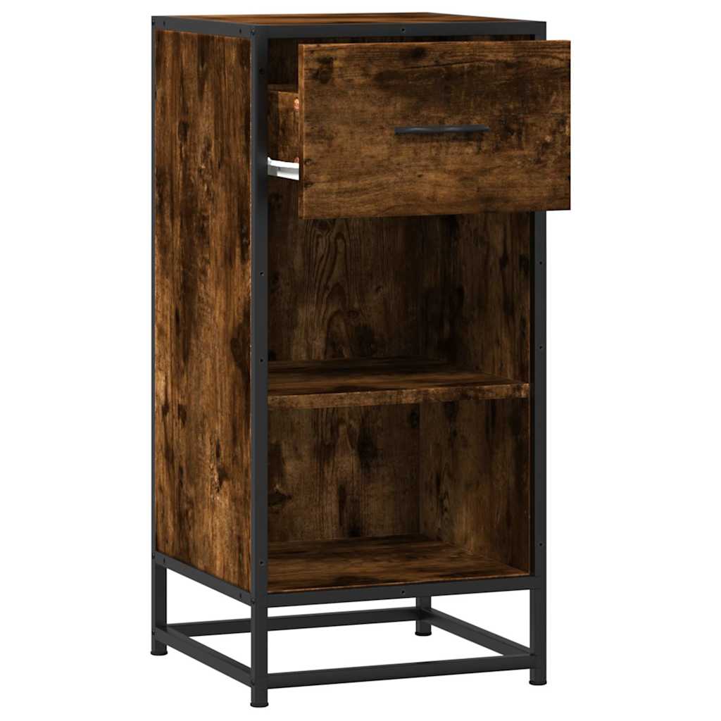 Credenza Rovere Fumo 35,5x35x76 cm in Truciolato