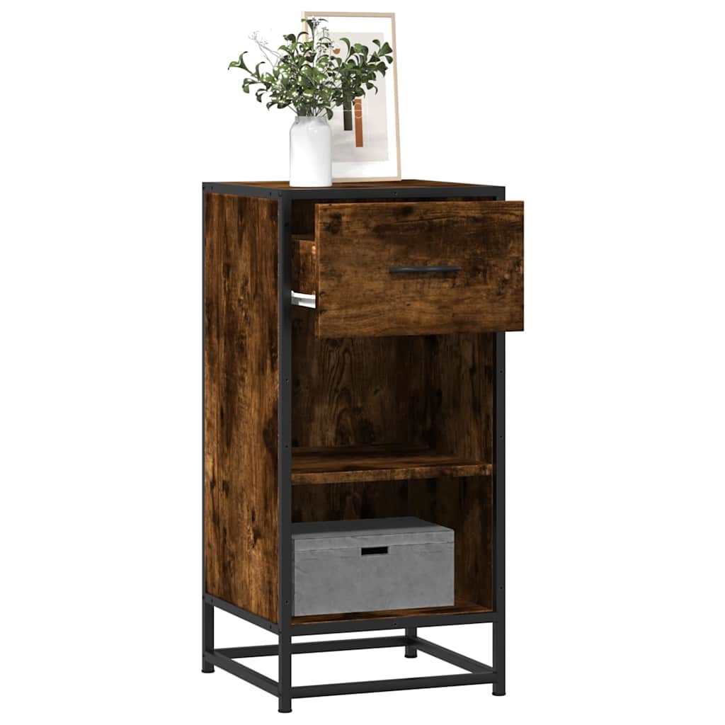 Credenza Rovere Fumo 35,5x35x76 cm in Truciolato