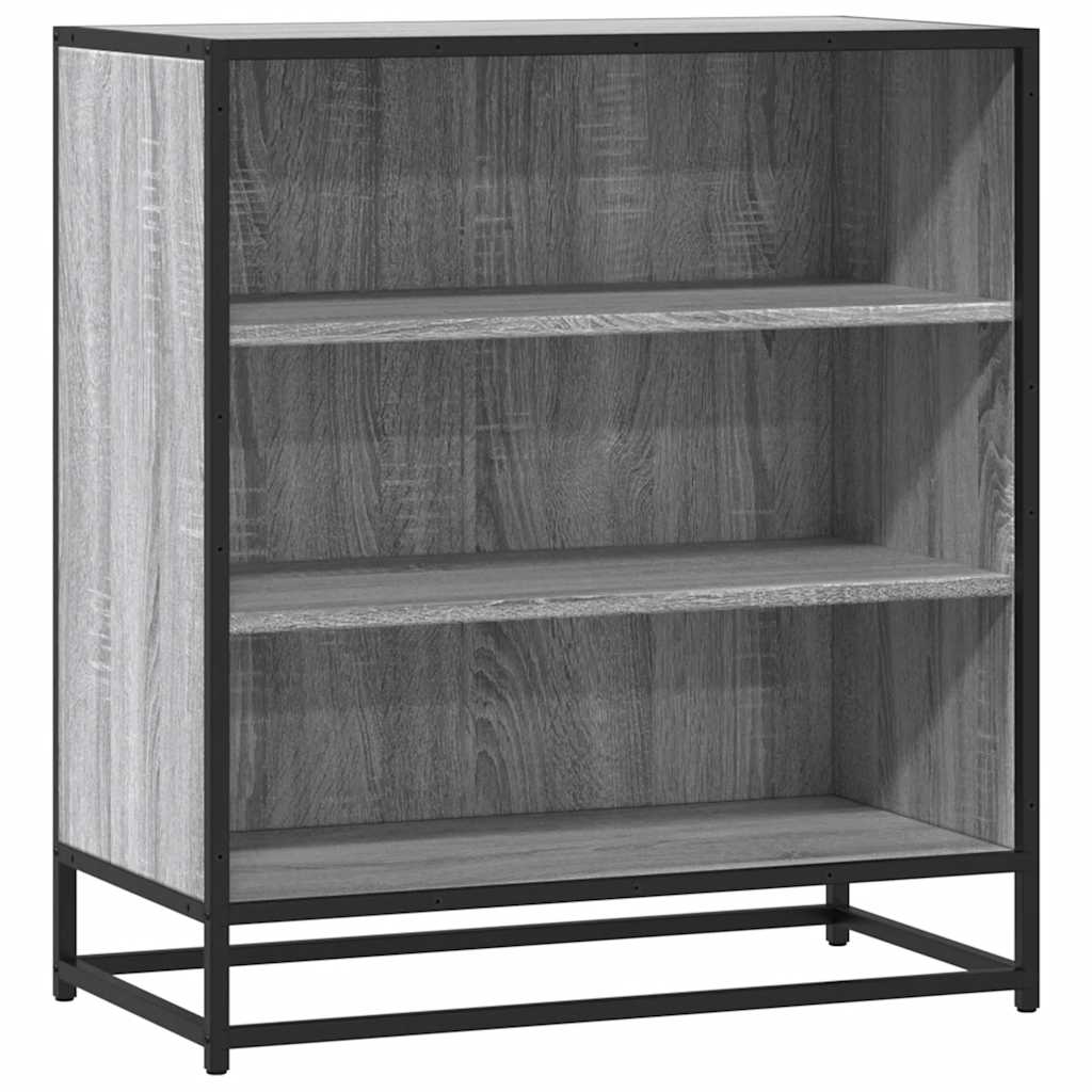 Credenza Grigio Sonoma 68x35x76 cm in Truciolato e Metallo