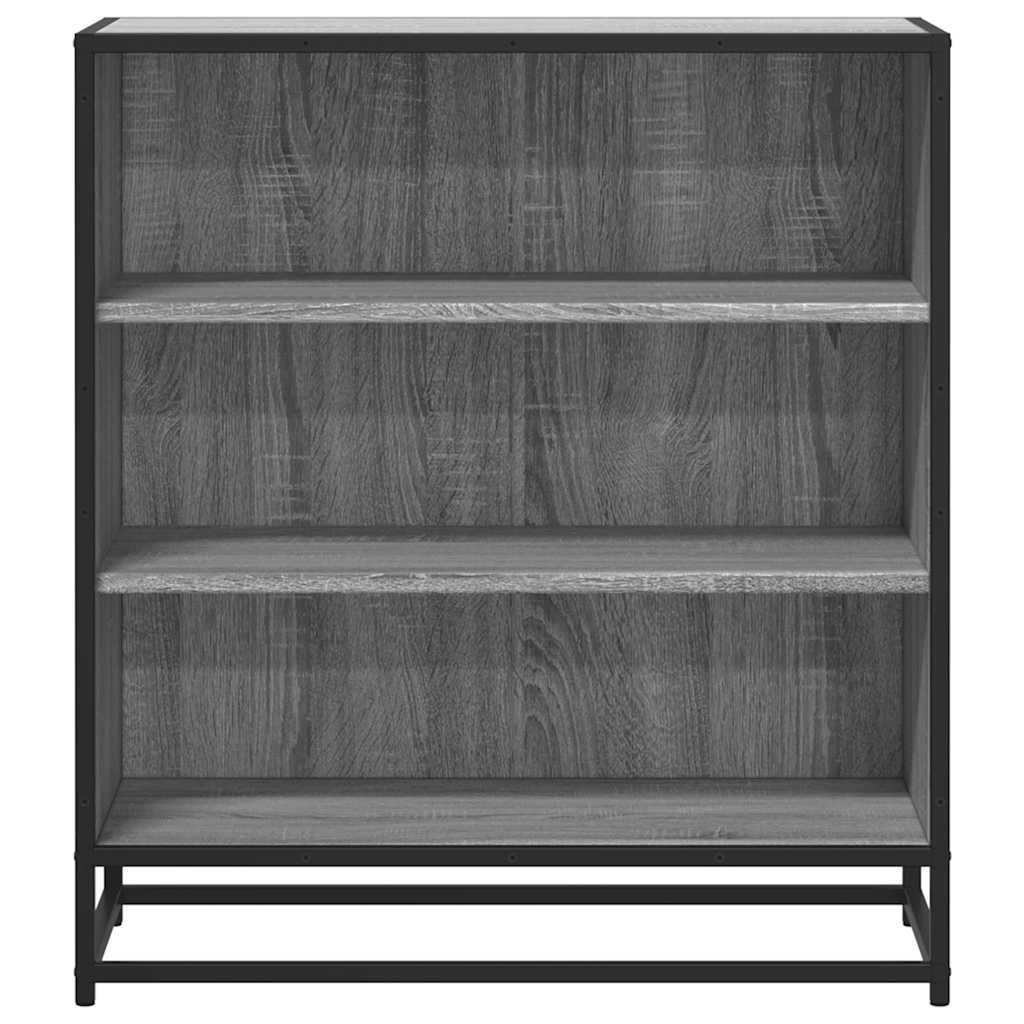 Credenza Grigio Sonoma 68x35x76 cm in Truciolato e Metallo