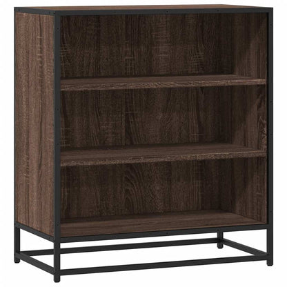 Credenza Rovere Marrone 68x35x76 cm in Truciolato e Metallo