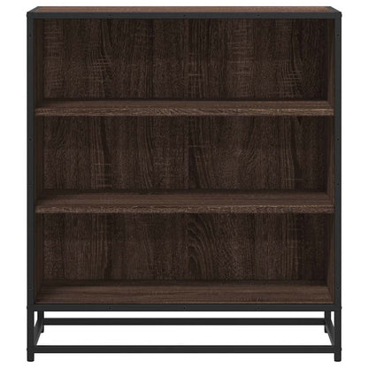 Credenza Rovere Marrone 68x35x76 cm in Truciolato e Metallo