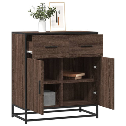 Credenza Rovere Marrone 68x35x76 cm in Legno Multistrato
