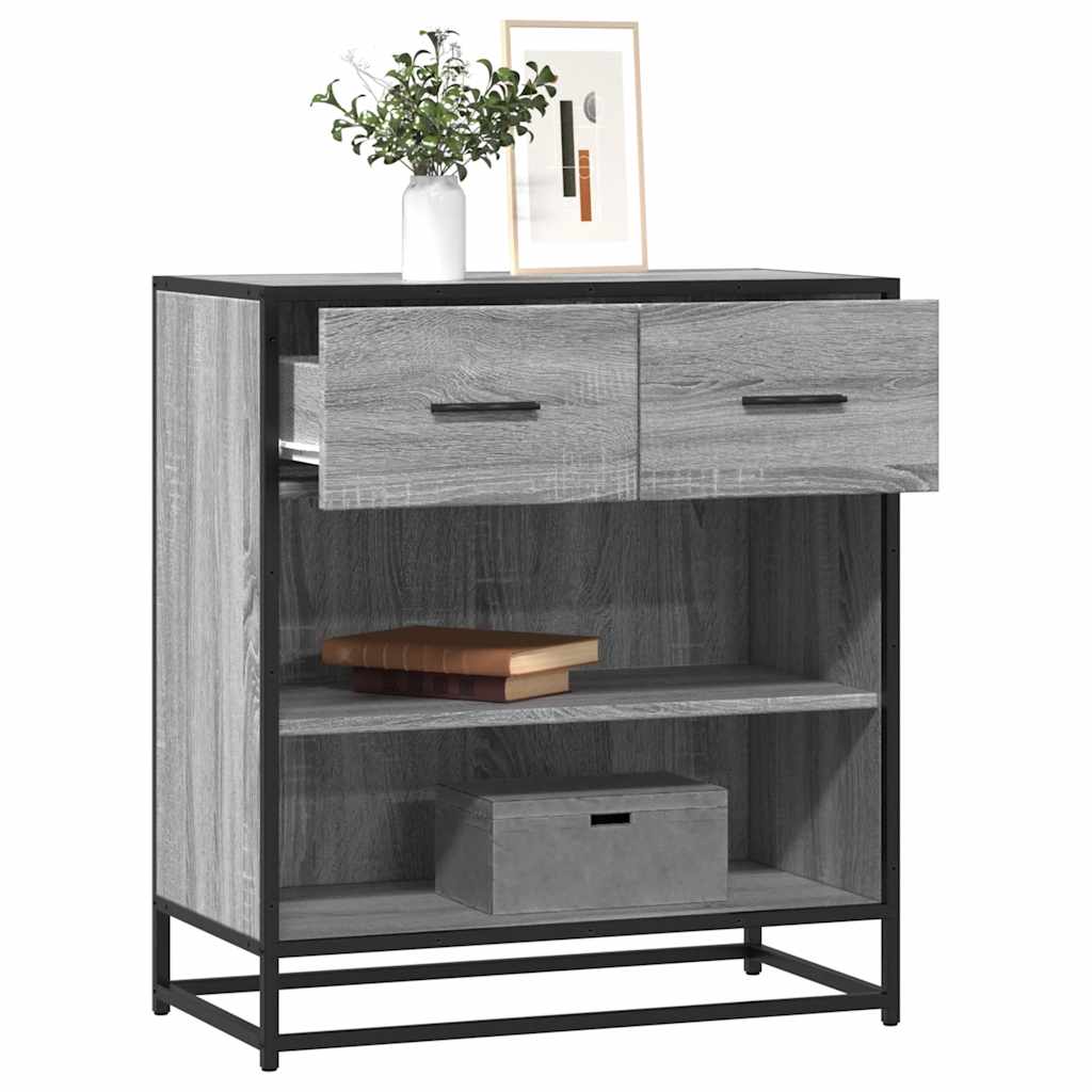 Credenza Grigio Sonoma 68x35x76 cm in Legno Multistrato