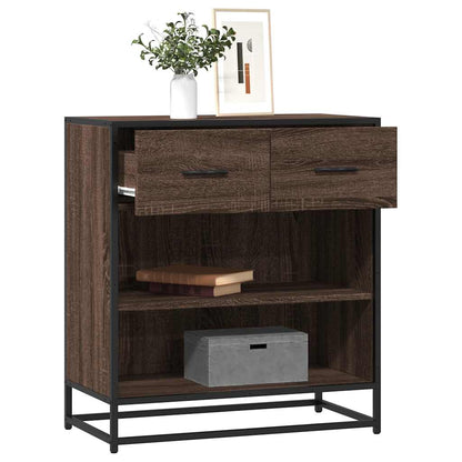 Credenza Rovere Marrone 68x35x76 cm in Legno Multistrato