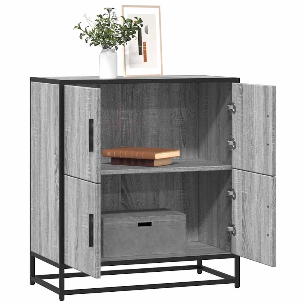 Credenza Grigio Sonoma 68x35x76 cm in Legno Multistrato