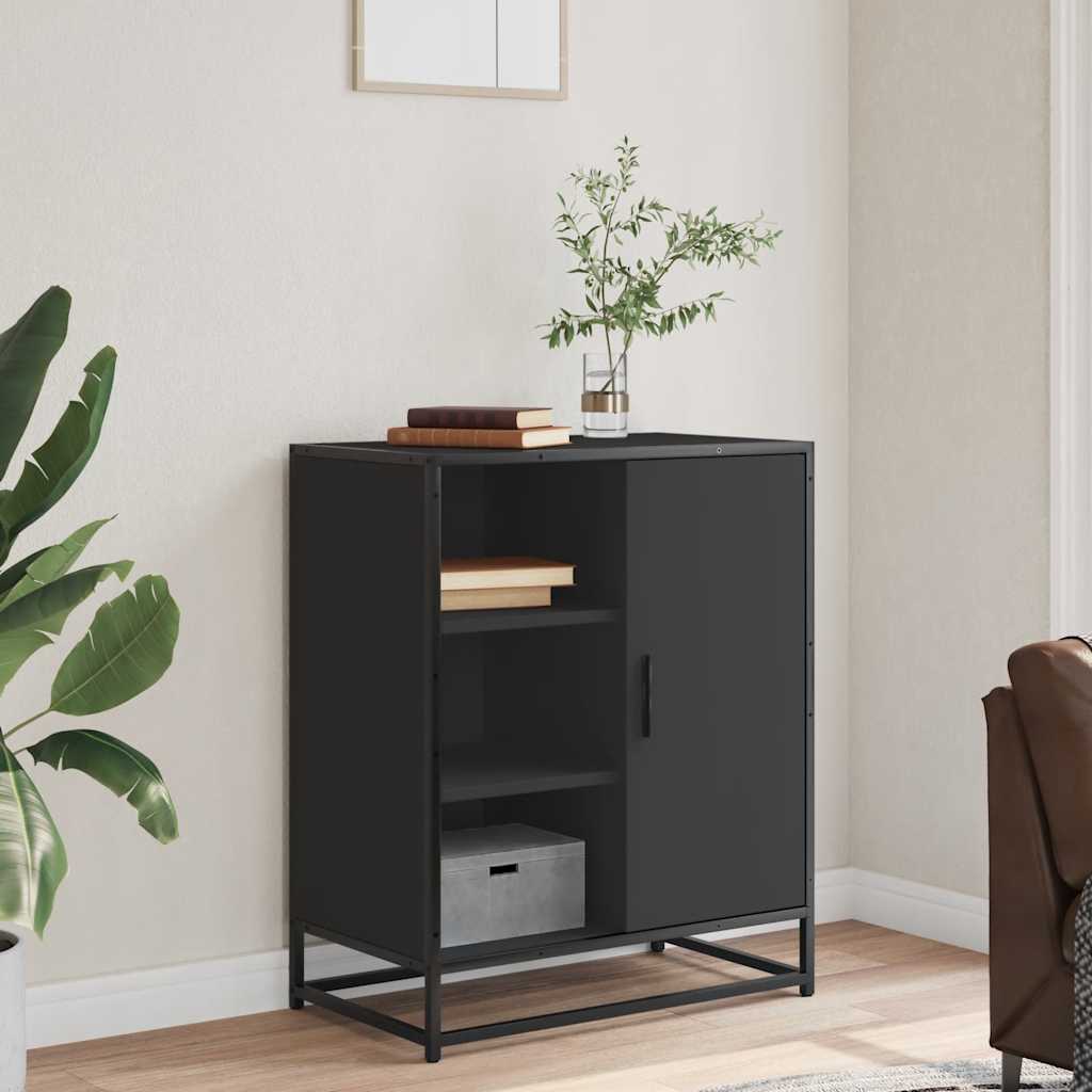 Credenza Nero 62x35x76 cm in Legno Multistrato