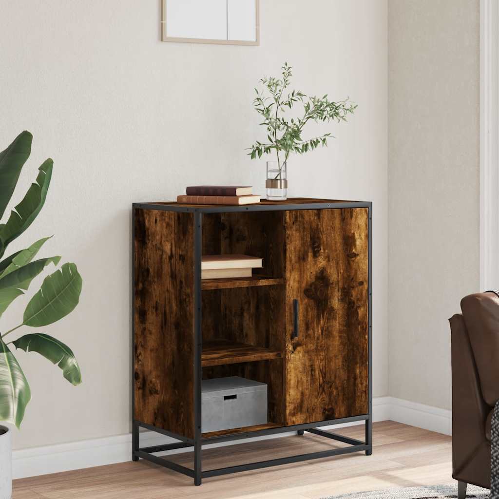 Credenza Rovere Fumo 62x35x76 cm in Legno Multistrato