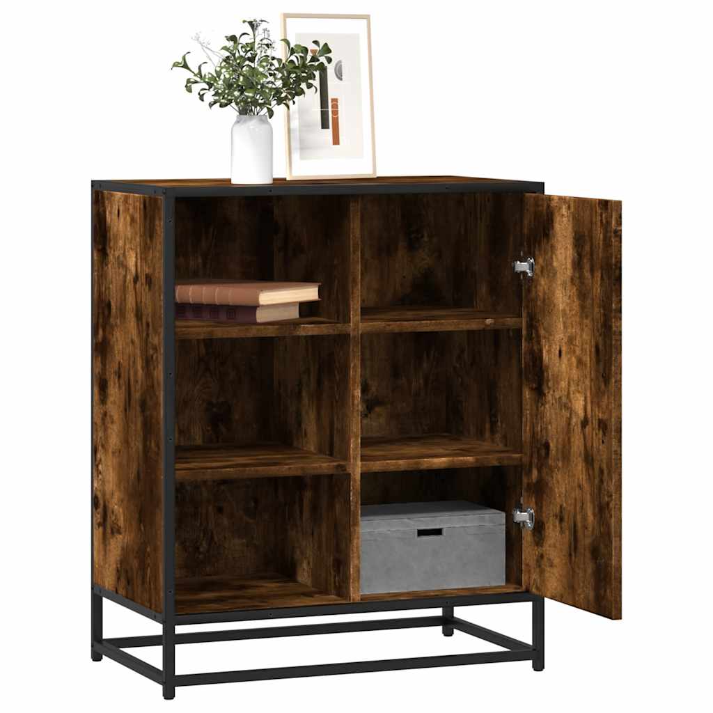 Credenza Rovere Fumo 62x35x76 cm in Legno Multistrato