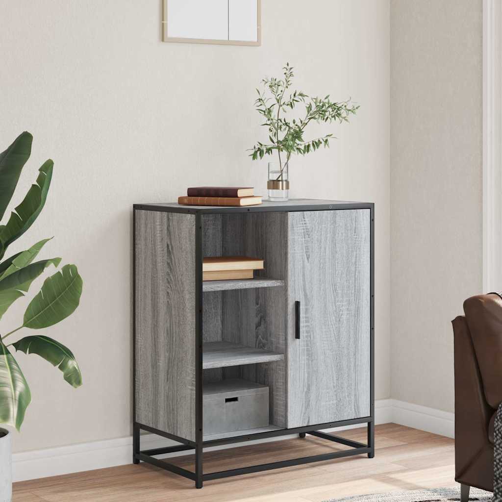 Credenza Grigio Sonoma 62x35x76 cm in Legno Multistrato