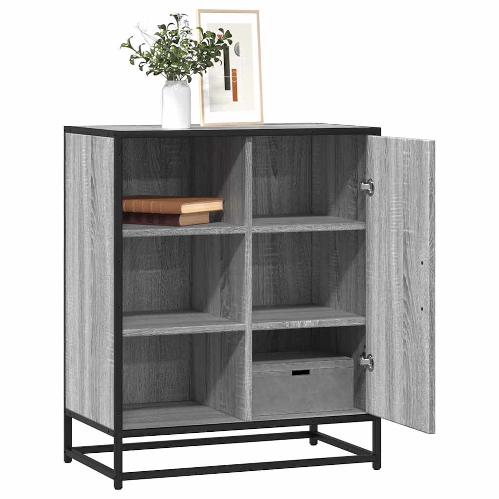 Credenza Grigio Sonoma 62x35x76 cm in Legno Multistrato