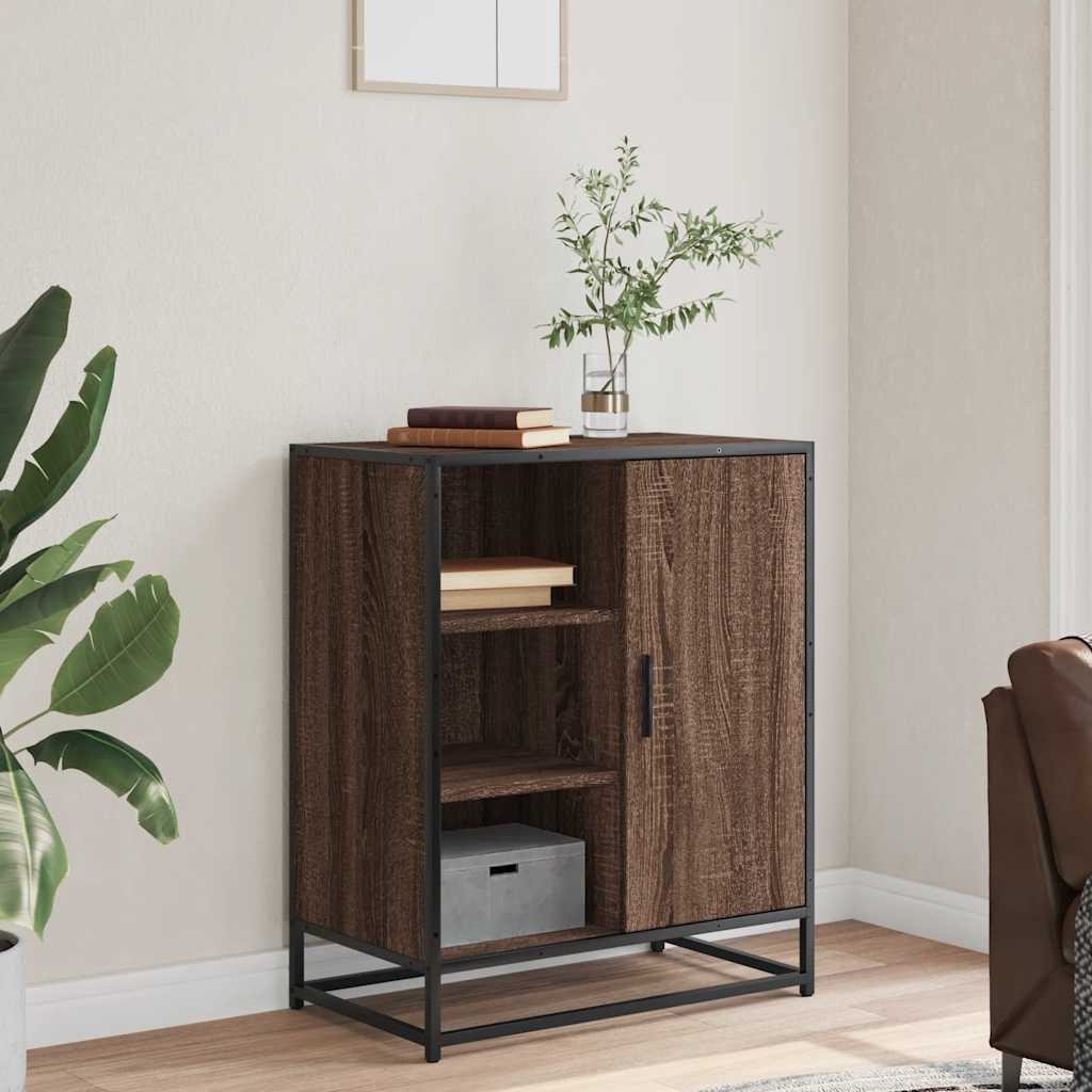 Credenza Rovere Marrone 62x35x76 cm in Legno Multistrato