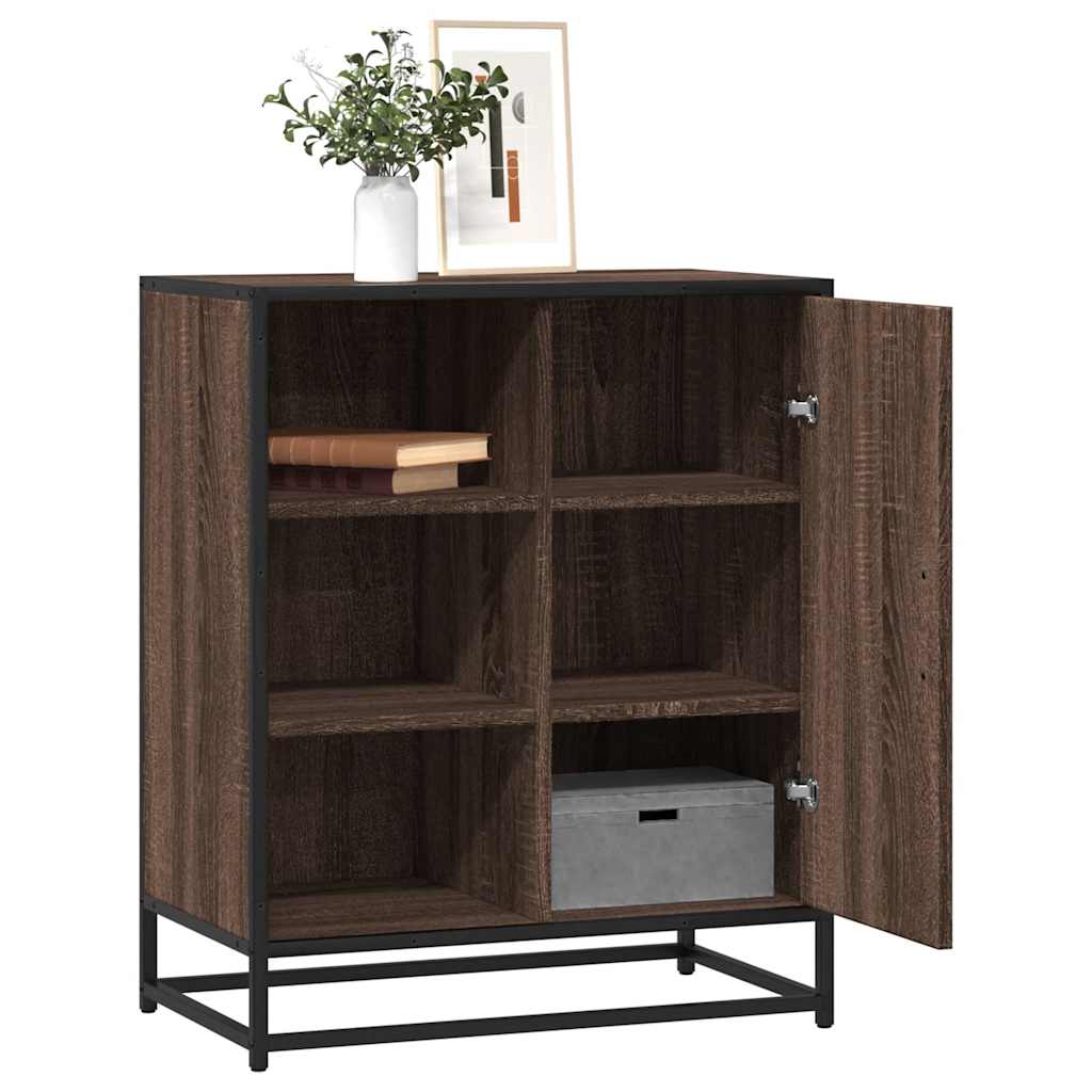 Credenza Rovere Marrone 62x35x76 cm in Legno Multistrato