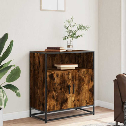 Credenza Rovere Fumo 68x35x76 cm in Legno Multistrato