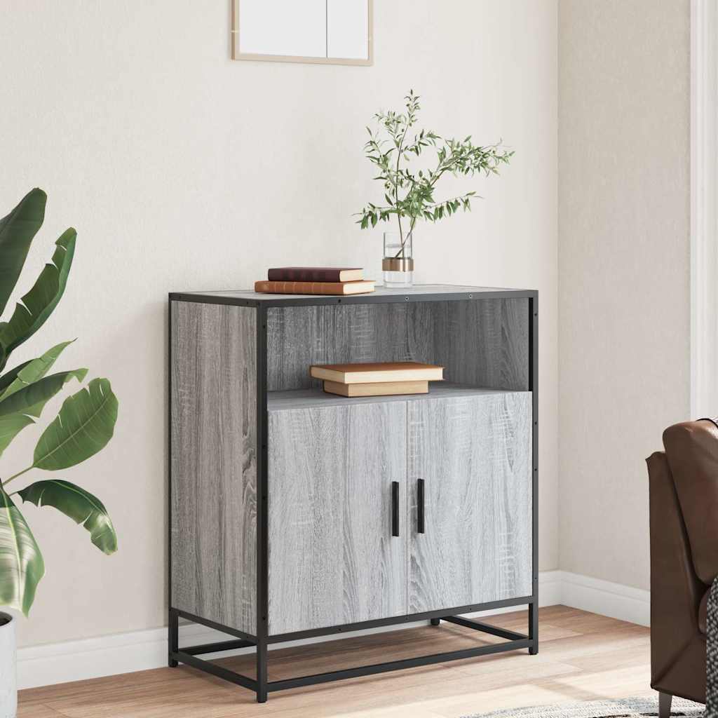 Credenza Grigio Sonoma 68x35x76 cm in Legno Multistrato