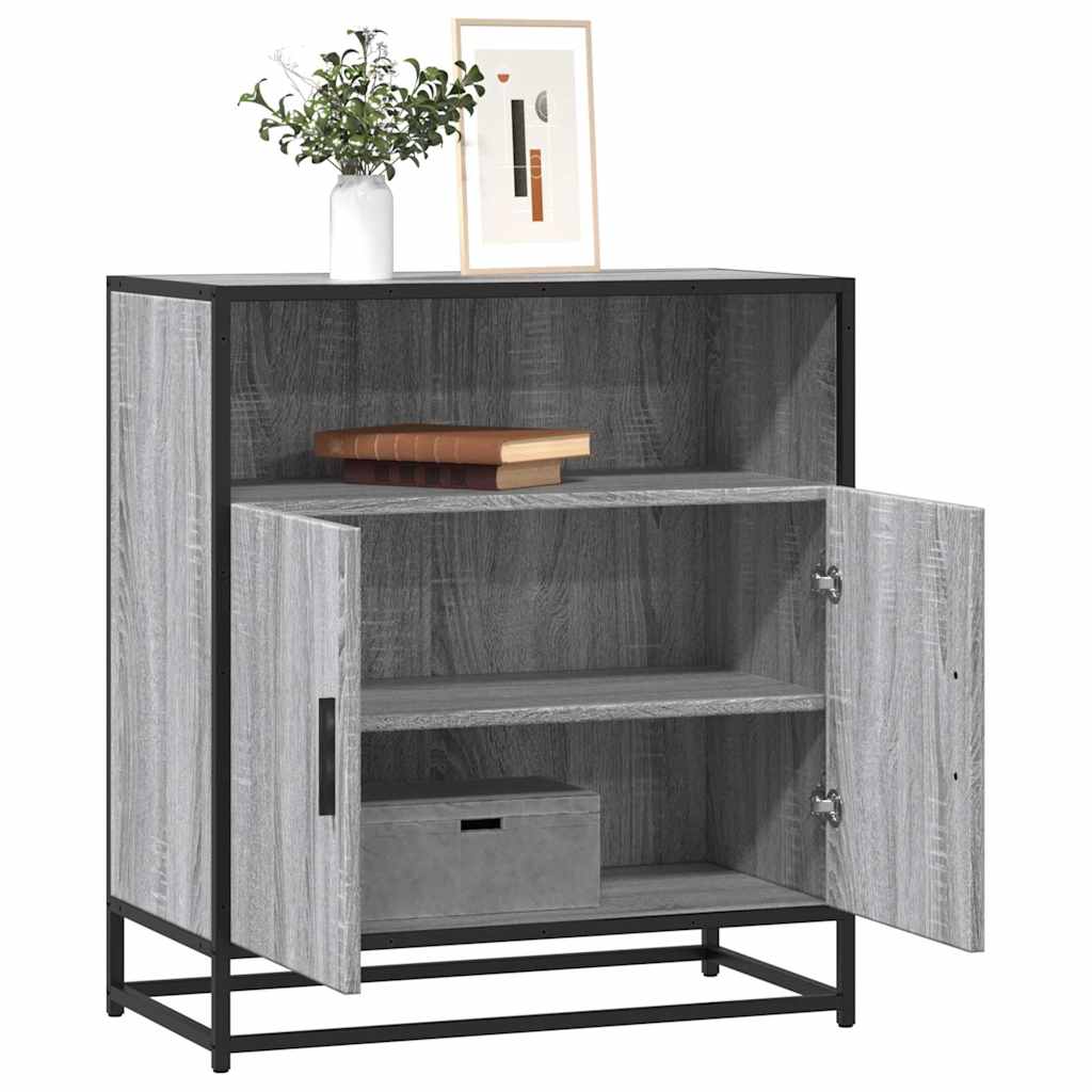 Credenza Grigio Sonoma 68x35x76 cm in Legno Multistrato