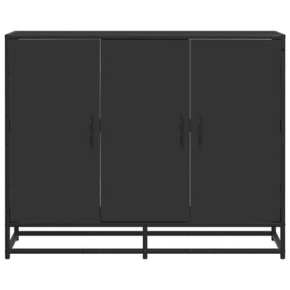Credenza Nera 94x35x76 cm in Legno Multistrato