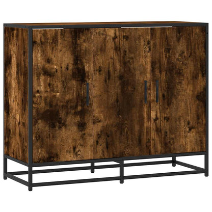 Credenza Rovere Fumo 94x35x76 cm in Legno Multistrato