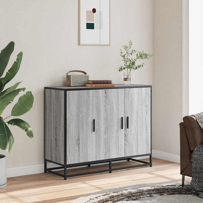 Credenza Grigio Sonoma 94x35x76 cm in Legno Multistrato