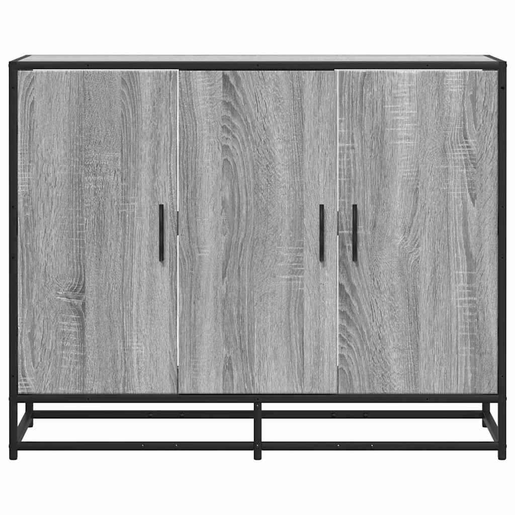 Credenza Grigio Sonoma 94x35x76 cm in Legno Multistrato
