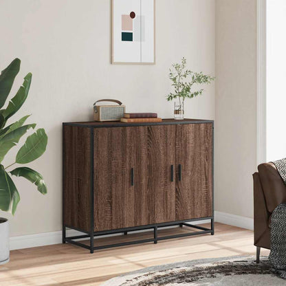 Credenza Rovere Marrone 94x35x76 cm in Legno Multistrato