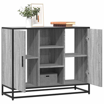 Credenza Grigio Sonoma 92x35x76 cm in Legno Multistrato