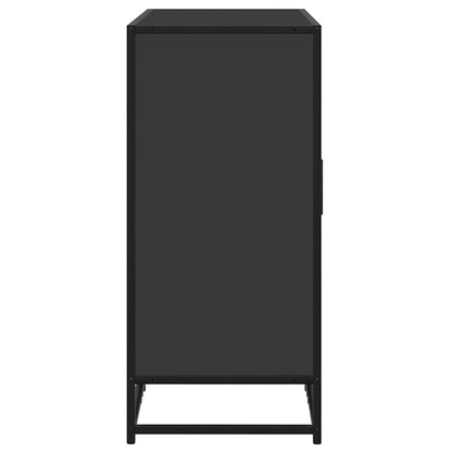 Credenza Nera 92x35x76 cm in Legno Multistrato