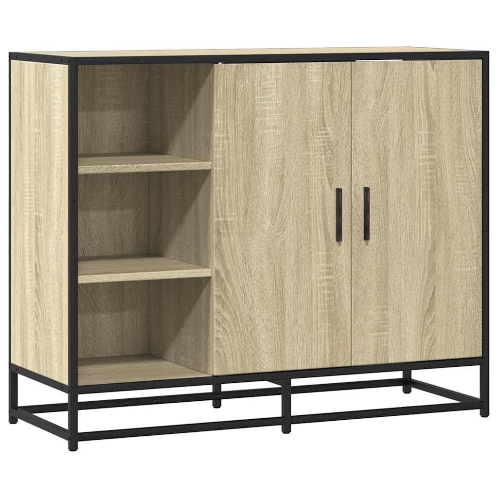 Credenza Rovere Sonoma 92x35x76 cm in Legno Multistrato