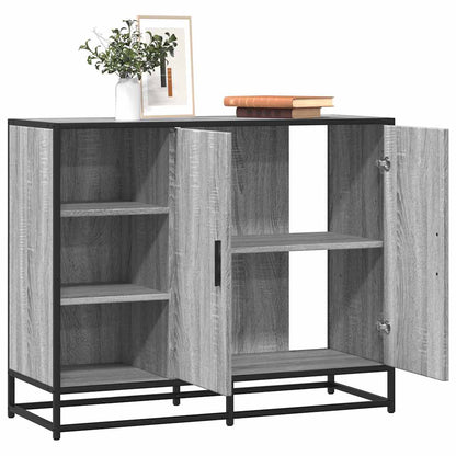 Credenza Grigio Sonoma 92x35x76 cm in Legno Multistrato