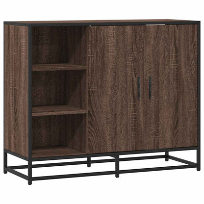 Credenza Rovere Marrone 92x35x76 cm in Legno Multistrato