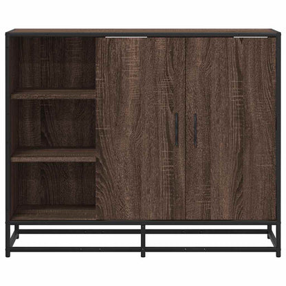 Credenza Rovere Marrone 92x35x76 cm in Legno Multistrato