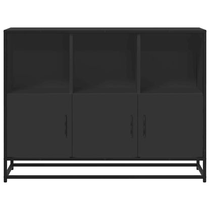 Credenza Nera 100x35x76 cm in Legno Multistrato