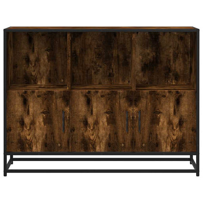 Credenza Rovere Fumo 100x35x76 cm in Legno Multistrato
